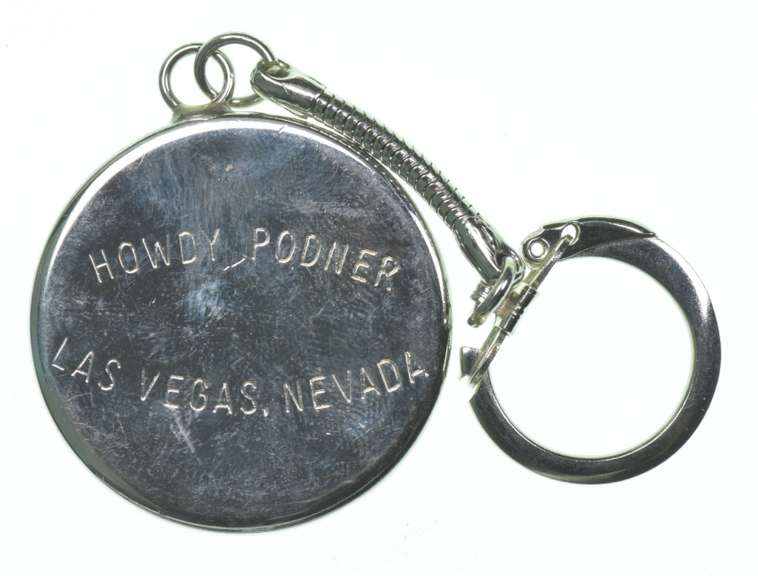 1923 Peace Silver Dollar Howdy Podner Las Vegas Nevada KeyChain Holder