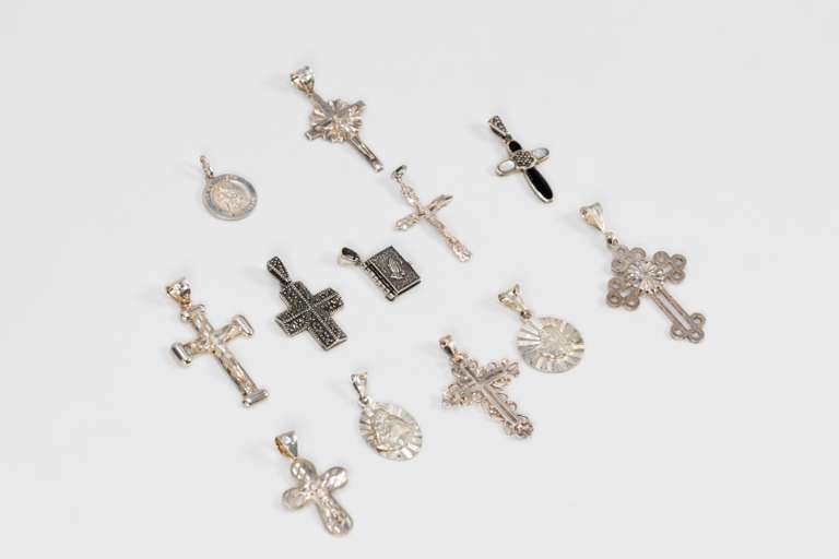 Sterling Silver Christian Pendant Lot
