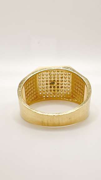 Men's 14kt Solid Yellow Gold & CZ Ring