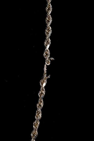 14K Yellow Gold 2.4mm Solid Rope Chain 20 Inch