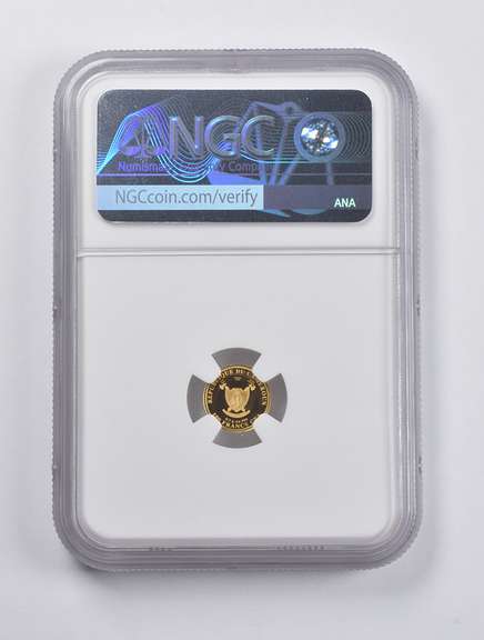 PF70UCAM 2017 Cameroon 100 Francs Leopard Big Five 0.5g Gold NGC