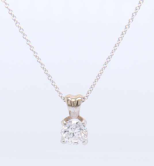 Delightful White Gold Laser Drilled Diamond Pendant on Chain