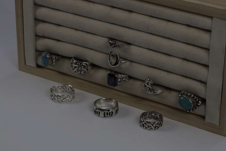 Sterling Silver Curated Ring Assortment Various Sizes & Styles (10 Ring Lot)