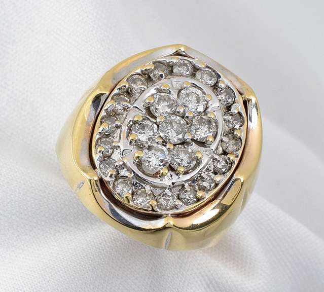 Impressive Man's 1 Ct. T.W. Diamond Cluster