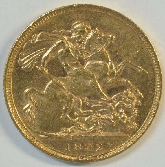 Real flashy 1892 Jubilee Head British Gold Sovereign. Scarce