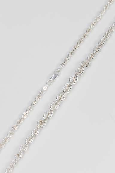 Sterling Silver Graduated Rope Itailian 6mm Wide Necklace Pure 925 Link Chain 20"