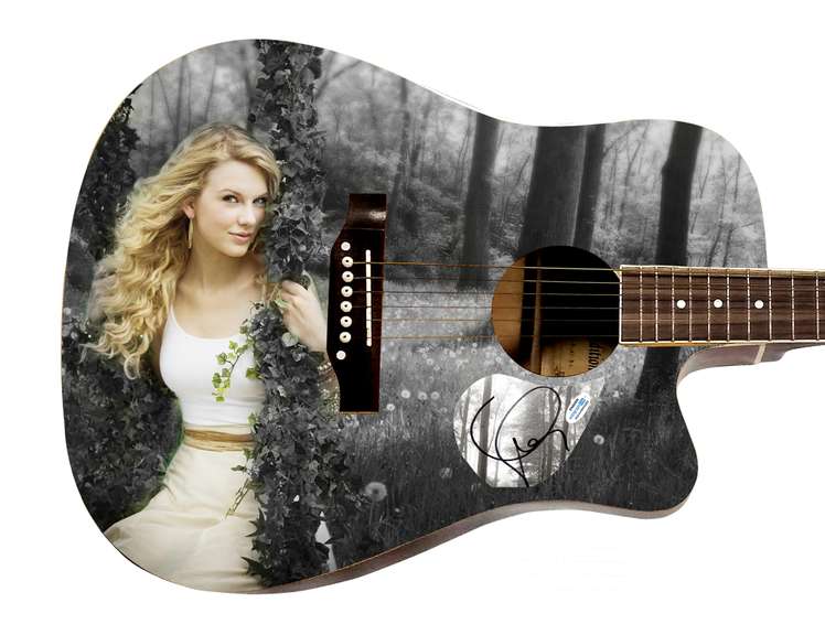 Taylor Swift Autographed Signed Custom Photo Graphics Guitar ACOA