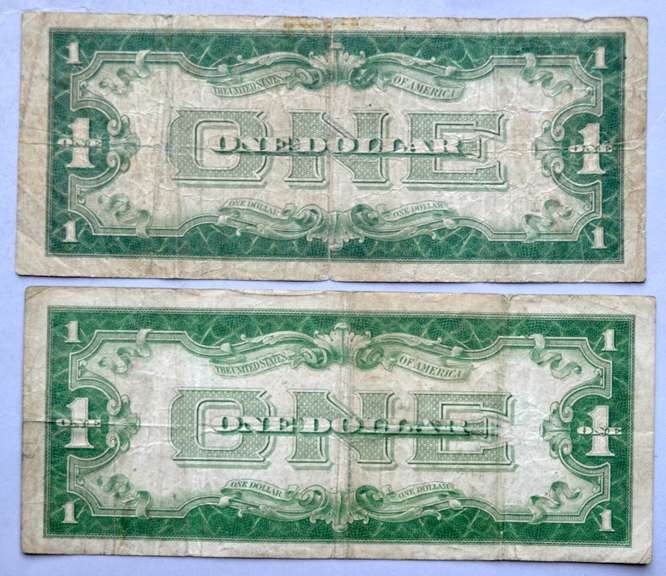 1928 &1928 B  $1 Funnyback Silver Certificates