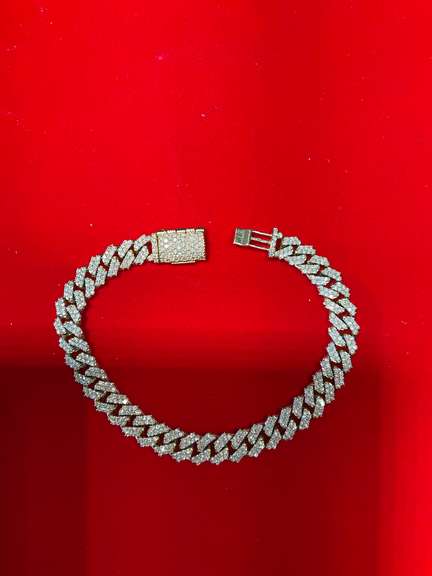 CERTIFIED BRAND NEW MEN'S CUBA LINK DIAMOND BRACELET