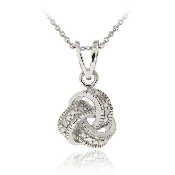 Love Knot Diamond Accent Necklace