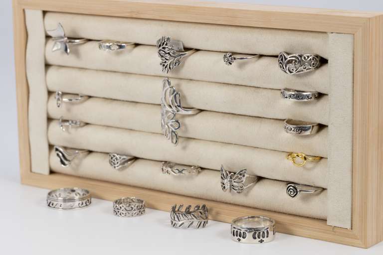 .925 Sterling Silver Curated 20 Ring Lot Various Sizes & Styles