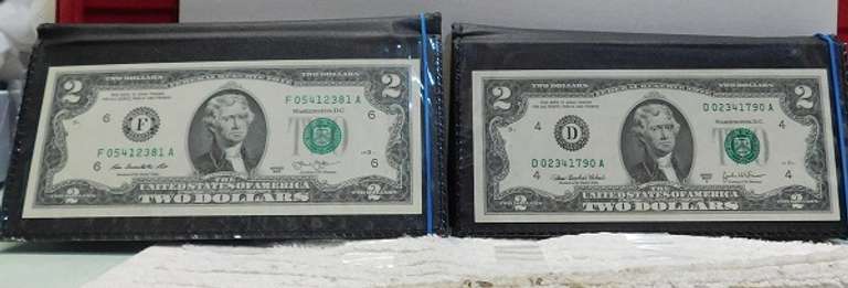 2 Notes: 2003 & 2013 Gem Unc Two Dollar Bills