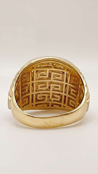 Men's 14kt Solid Yellow Gold & CZ Ring