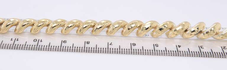 Divine Yellow Gold Diamond Cut San Marco Bracelet