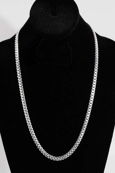 .925 Sterling Silver 6mm Diamond Cut Miami Cuban Link Chain 24 Inches
