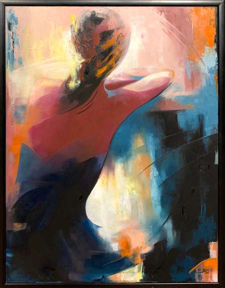 Sussan Afrasiabian Original Oil on Canvas "Glitter"