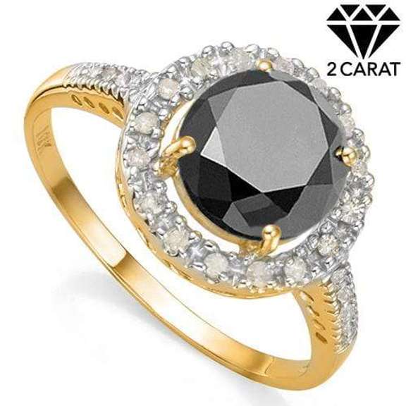 2.44 CARAT (17 PCS) DIAMOND SOLITAIRE 10KT SOLID GOLD ENGAGEMENT