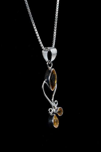 Sterling Silver Citrine Pendant