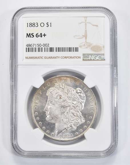 MS64+ 1883-O Morgan Silver Dollar - Graded NGC