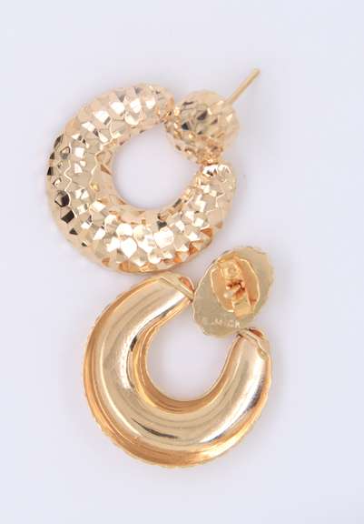Gorgeous Yellow Gold Door Knocker Earrings