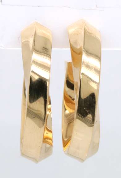 Tiffany & Co. Polished Oval Twisted Hoop Earrings