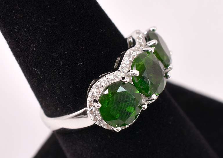Chromium Diopside Sterling Silver Ring