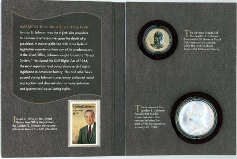 2015 Lyndon B. Johnson Coin and Chronicles Set in Original Packaging