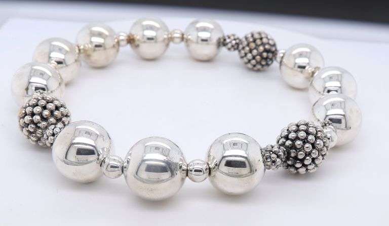 925 Sterling Silver Ball Bead Bracelet