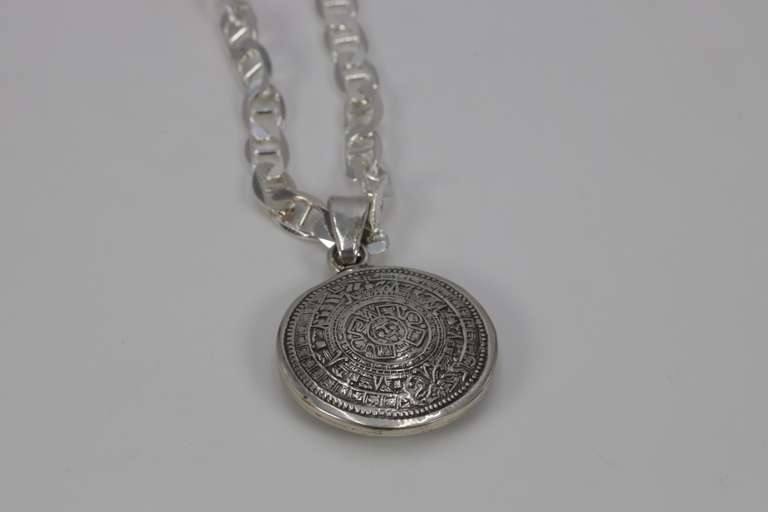 .925 Italian Sterling SIlver 6.5mm Anchor Mariner Chain 20.5 Inches w/1.25" Pendant