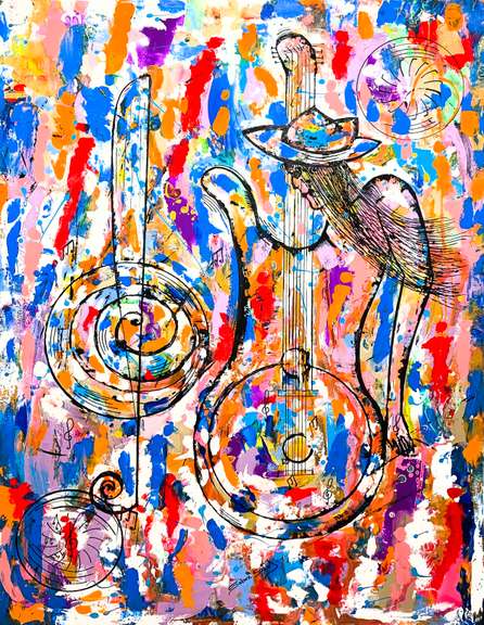 Sabri Said Original Acrylic on Canvas "Melody"