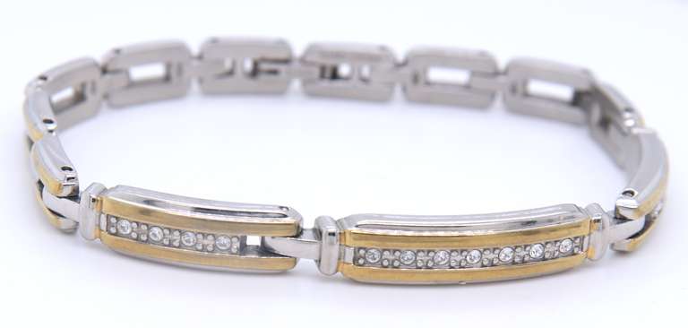 Stainless Steel Cubic Zirconia Bracelet
