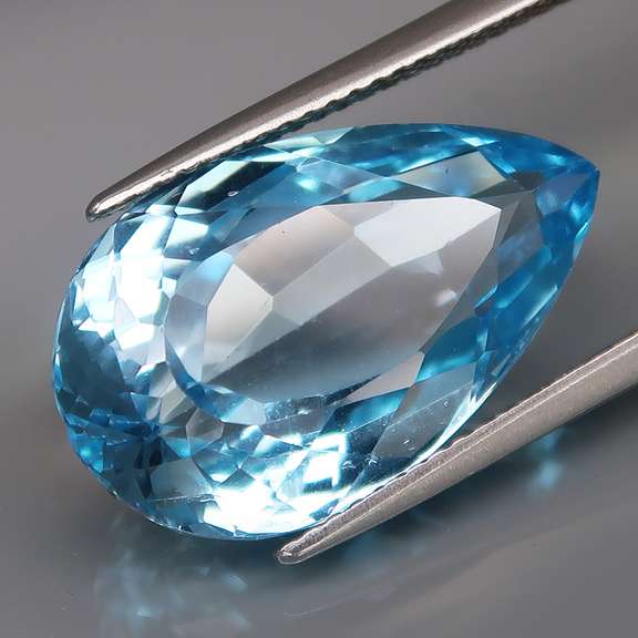 High fire 15.75ct VS Swiss blue Topaz