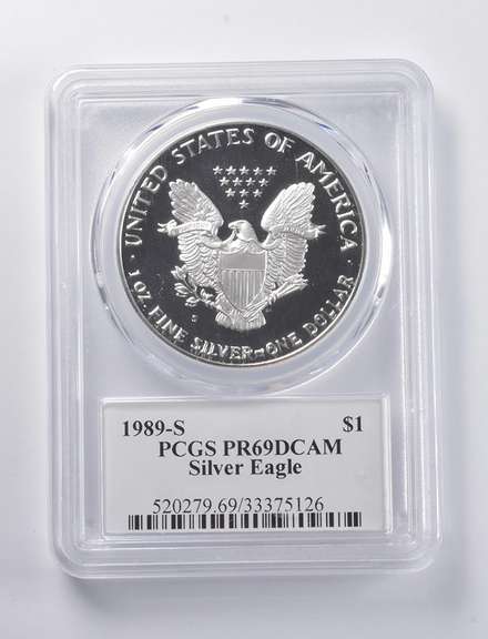 PR69 DCAM 1989-S American Silver Eagle Signed Moy PCGS