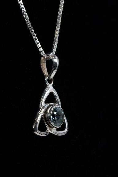 Sterling Silver Blue Topaz Pendant