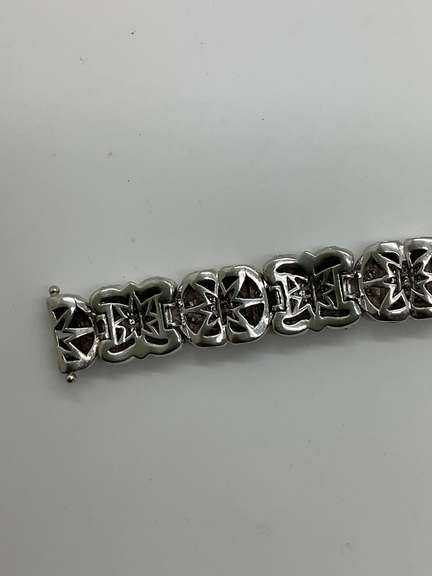 CERTIFIED MEN'S 14K WHITE GOLD AND DIAMOND BRACELET