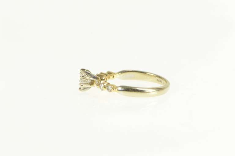 14K Yellow Gold 0.65 Ctw Classic Diamond Engagement Ring