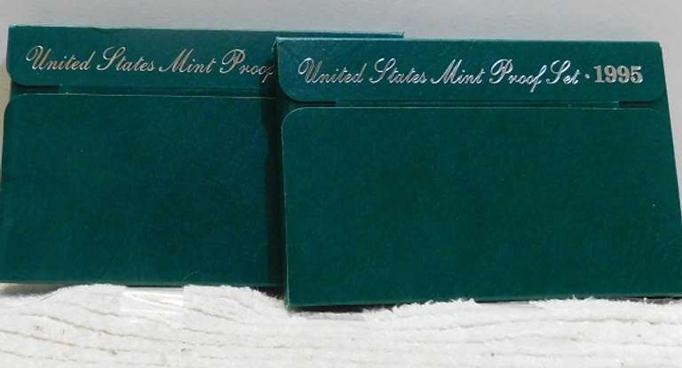 2 Sets:  1995 PROOF Sets, Much harder date