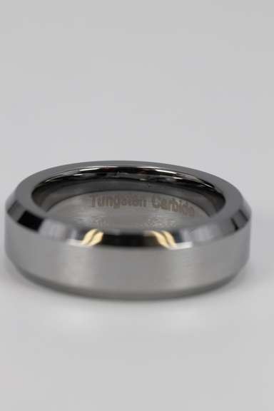 Men's Tungsten Carbide Shiny Finish Wedding Band Comfort Fit Ring Size 5