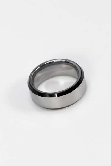 Men's Tungsten Carbide Shiny Flat Face Wedding Band Comfort Fit Ring Size 7
