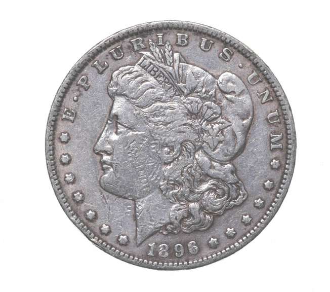 1896 Morgan Silver Dollar Counterstamped A.W. Simon Countermark