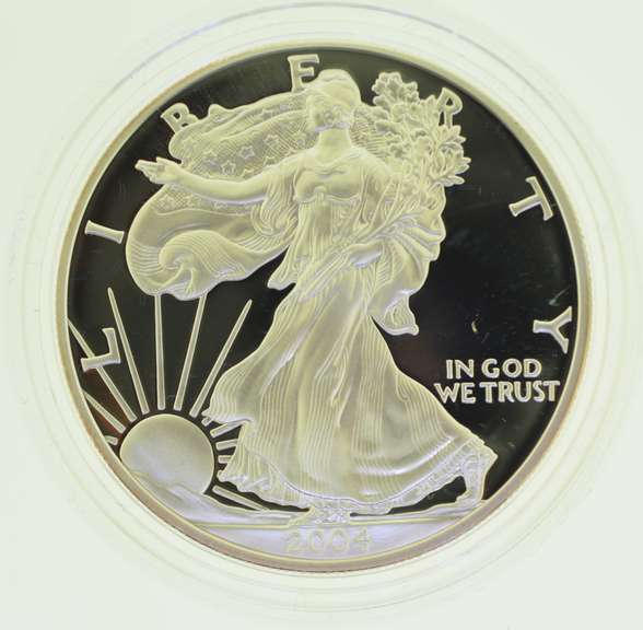 2004-W 1 oz Proof American Silver Eagle with Box and COA
