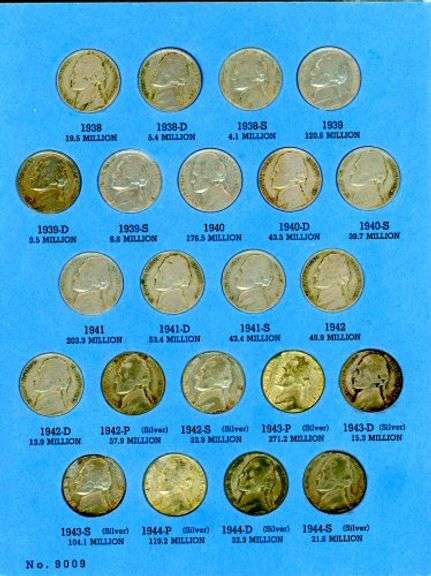 Set of Jefferson Nickels in Album
