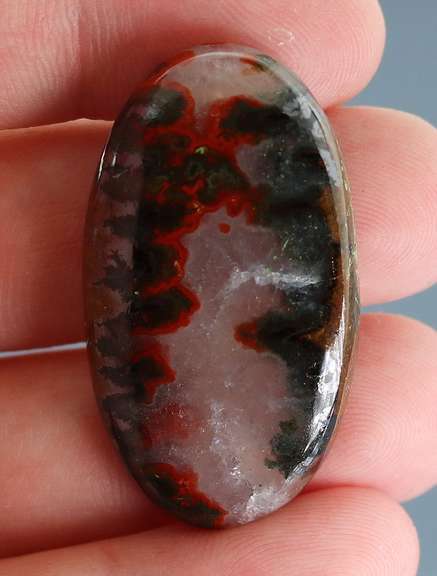Beautiful 49.82ct. Moroccan Seam Agate cabochon