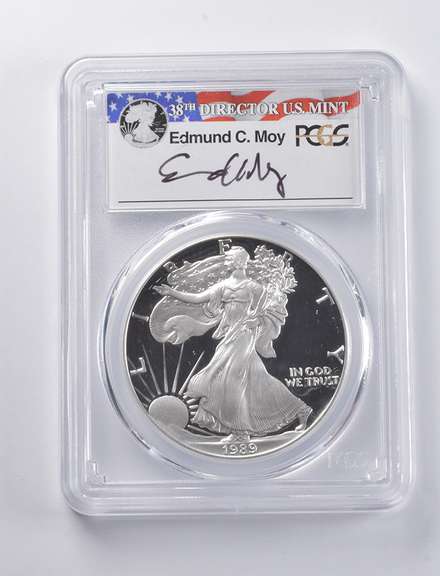 PR69 DCAM 1989-S American Silver Eagle Signed Moy PCGS