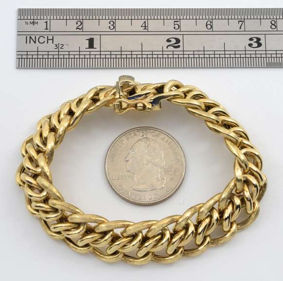 Estate Wide Heavy 14k Bracelet