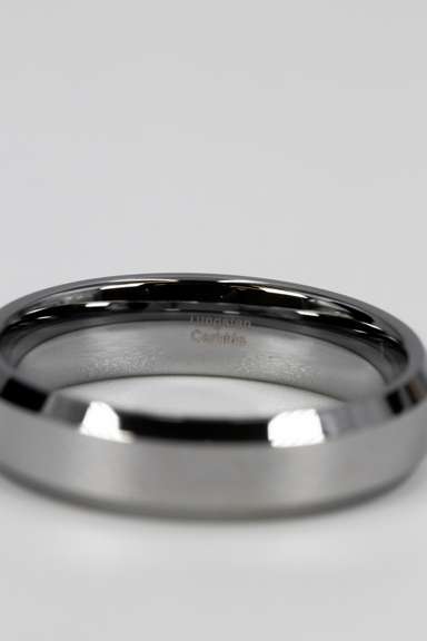 Men's Tungsten Carbide Polished Shiny Wedding Band Comfort Fit Ring Size 12.5