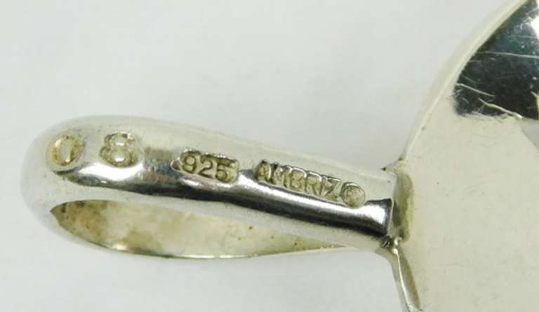 Vintage Signed Ambriz Sterling Silver Pendant
