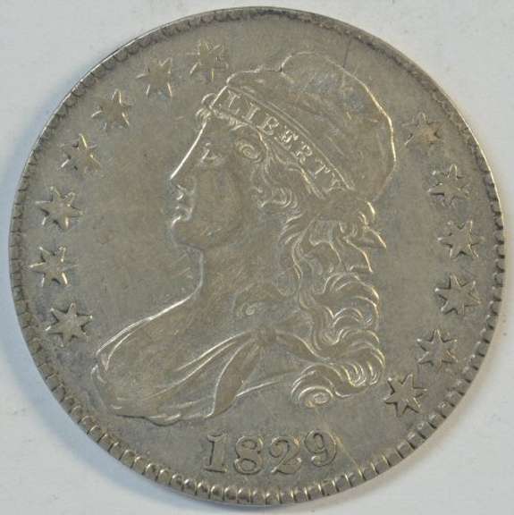 High grade 1829 Capped Bust Half Dollar