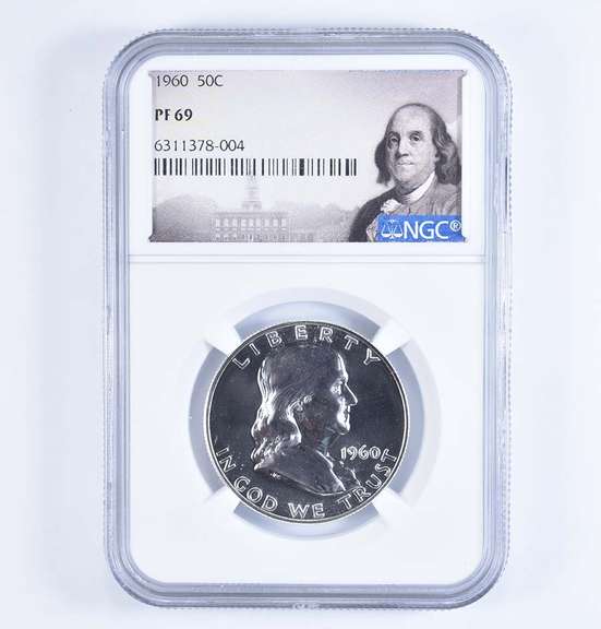 PF69 1960 Franklin Half Dollar - Graded NGC