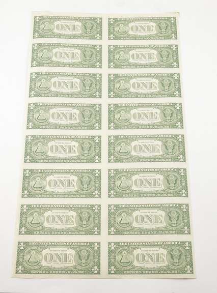 Lot (16) 1985 $1 Cleveland, OH United States FRN Uncut Sheet
